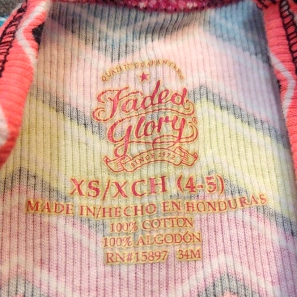 2'Girls Faded glory tops Size XS/XCH(4-5).. - Picture 5 of 7
